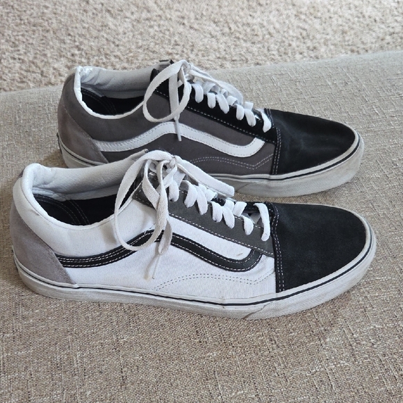 Vans White, Grey & Black UA Old Skool Shoes Mens 13 - Picture 3 of 10